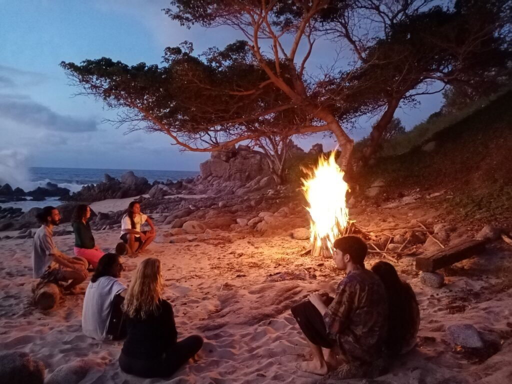 Circulo de conversación y silencio.